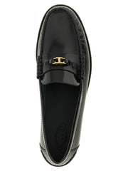 Tod’s Black Calfskin Slip-On Loafers
