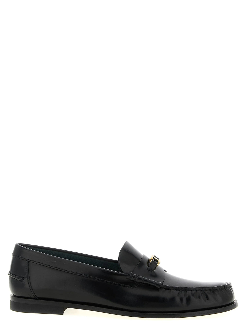 Tod’s Black Calfskin Slip-On Loafers