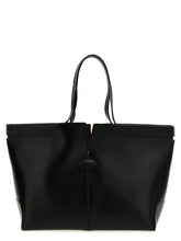 Sac cabas en veau noir Tod’s