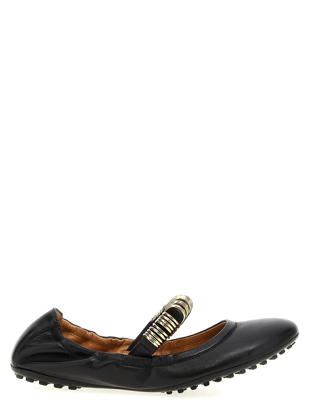 Tod’s Black Lamb Leather Ballet Flats