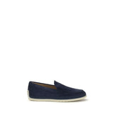 Tod’s Blue Calf Leather Bos Taurus Slip-On Loafers