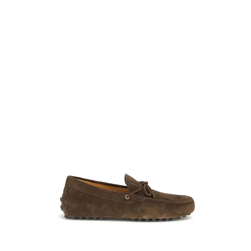 Tod’s Brown Calf Leather Bos Taurus Slip-On Loafers