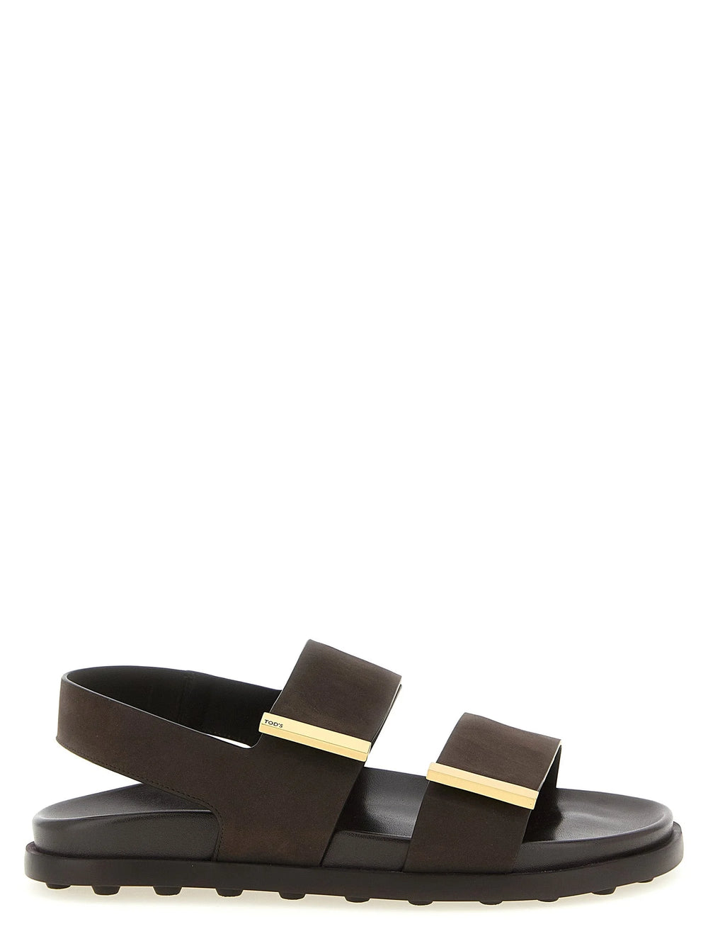 Tod’s Brown Calfskin Flat Sandals