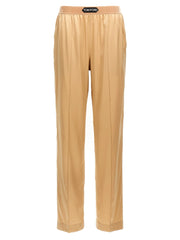 Tom Ford Beige Silk Casual Pants - L