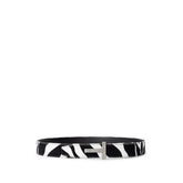 Ceinture en cuir noir et blanc Tom Ford