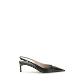Tom Ford Black Calf Leather Bos Taurus Mid Heel Pumps - EU38/US8