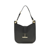 Tom Ford Black Calf Leather Bos Taurus Shoulder Bag