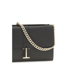 Tom Ford Black Calf Leather Bos Taurus Shoulder Bag