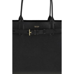 Tom Ford Black Calf Leather Bos Taurus Shoulder Bag - Shoulder Bags