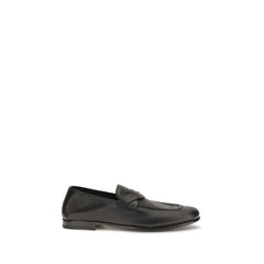 Tom Ford Black Calf Leather Bos Taurus Slip-On Loafers - EU41/US8