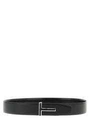 Tom Ford Black Calfskin Regular Belt