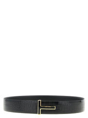 Tom Ford Black Calfskin Regular Belt