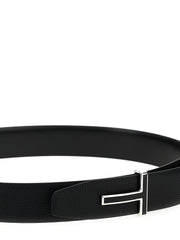 Tom Ford Black Calfskin Regular Belt