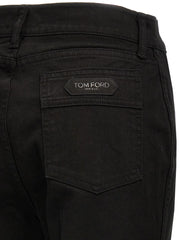 Tom Ford Black Cotton Flared Jeans