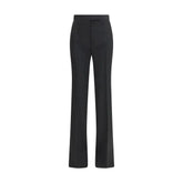 Calças de fato de lã de fleece preta Tom Ford