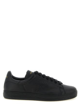 Tom Ford Black Leather Low Top Sneakers