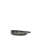 Tom Ford Black Leather Thin Belt - 85 cm / 34 Inches