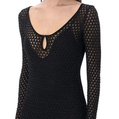 Tom Ford Black Metallic Fibre Casual Dress - S