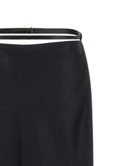Tom Ford Black Silk Midi Skirt