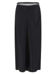 Tom Ford Black Silk Midi Skirt