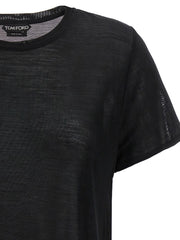 Tricou din mătase neagră Tom Ford - IT46