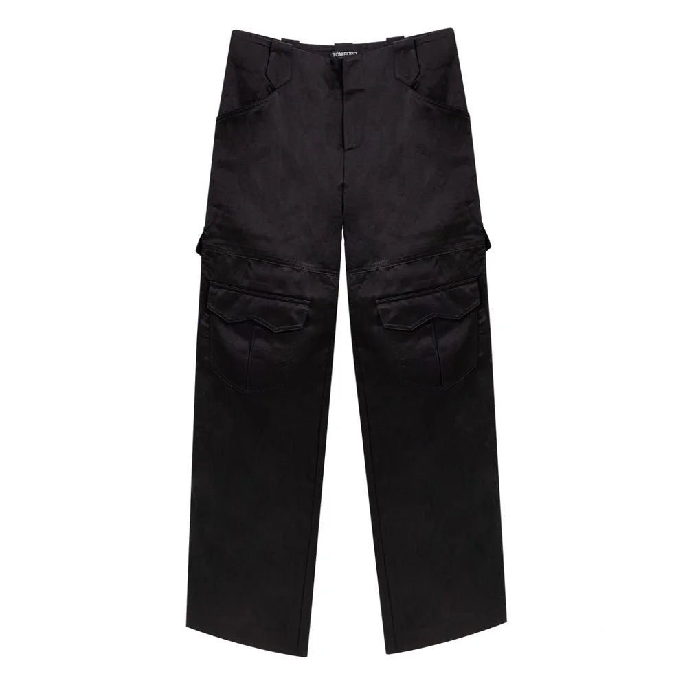 Tom Ford Black Viscose Cargo Pant - IT38|XS