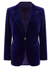 Tom Ford Blue Cotton Blazer - IT40