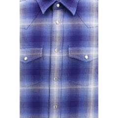 Tom Ford Blue Cotton Pattern Shirt