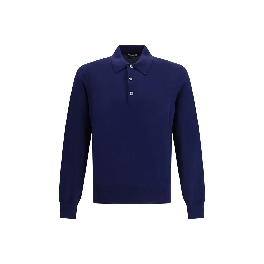 Tom Ford Blue Cotton Polo Shirt - IT50 | L