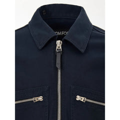 Tom Ford Blue Cotton Shell Jacket - IT50 | L