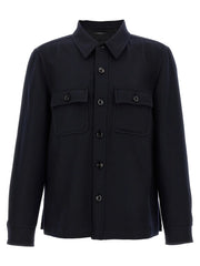 Tom Ford Blue Wool Blouse