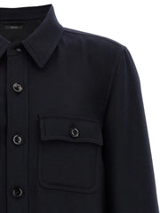 Tom Ford Blue Wool Blouse