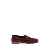 Tom Ford Bordeaux Calf Leather Bos Taurus Slip-On Loafers - EU39/US9