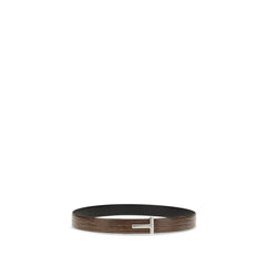 Tom Ford Brown Calf Leather Bos Taurus Belt