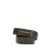 Tom Ford Brown Calf Leather Bos Taurus Regular Belt - 105 cm / 42 Inches