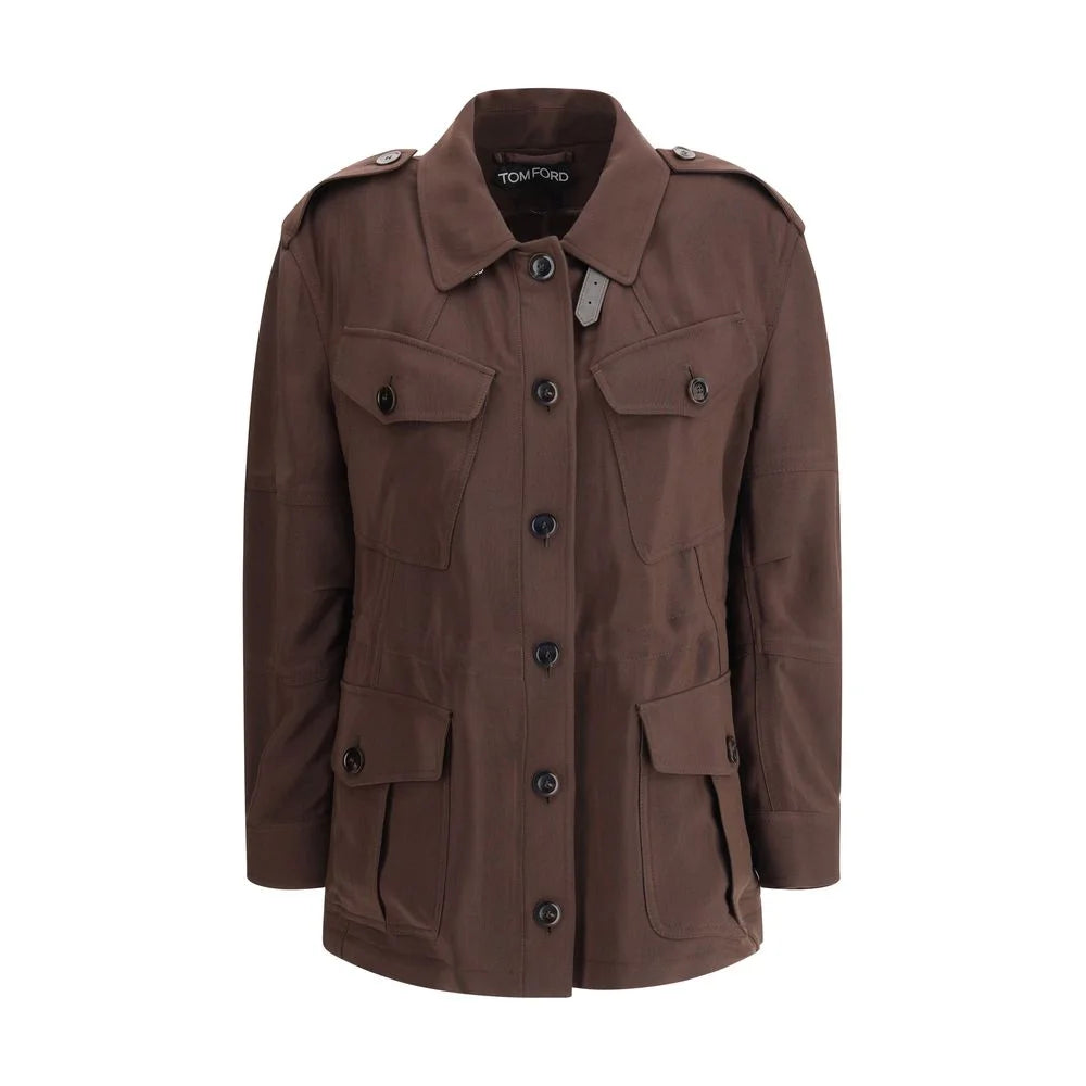 Tom Ford Brown Viscose Coat - IT36 | XS