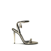 Tom Ford Gold Goatskin Stiletto Heel Sandals - EU37/US7