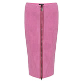 Tom Ford Pink Wool Midi - Skirts