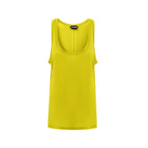 Tom Ford Yellow Silk Tank Top - IT38|XS - Tank Tops