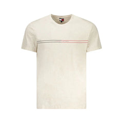 Tommy Hilfiger Beige Cotton Men T-Shirt - T-Shirts