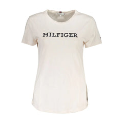 Tommy Hilfiger Beige Cotton T-Shirt - M