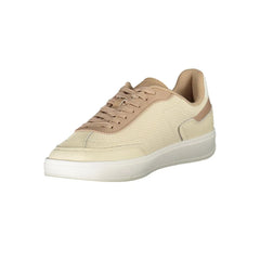 Tommy Hilfiger Beige Leather Women Sneaker - Sneakers