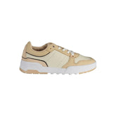Tommy Hilfiger Beige Leather Women Sneaker - Sneakers