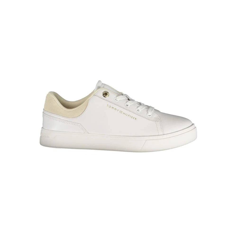 Tommy Hilfiger Bianco Polyurethane Women Sneaker
