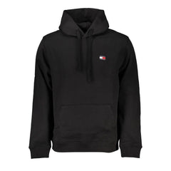 Tommy Hilfiger Black Cotton Men Sweater with Hood - XL - Hoodies
