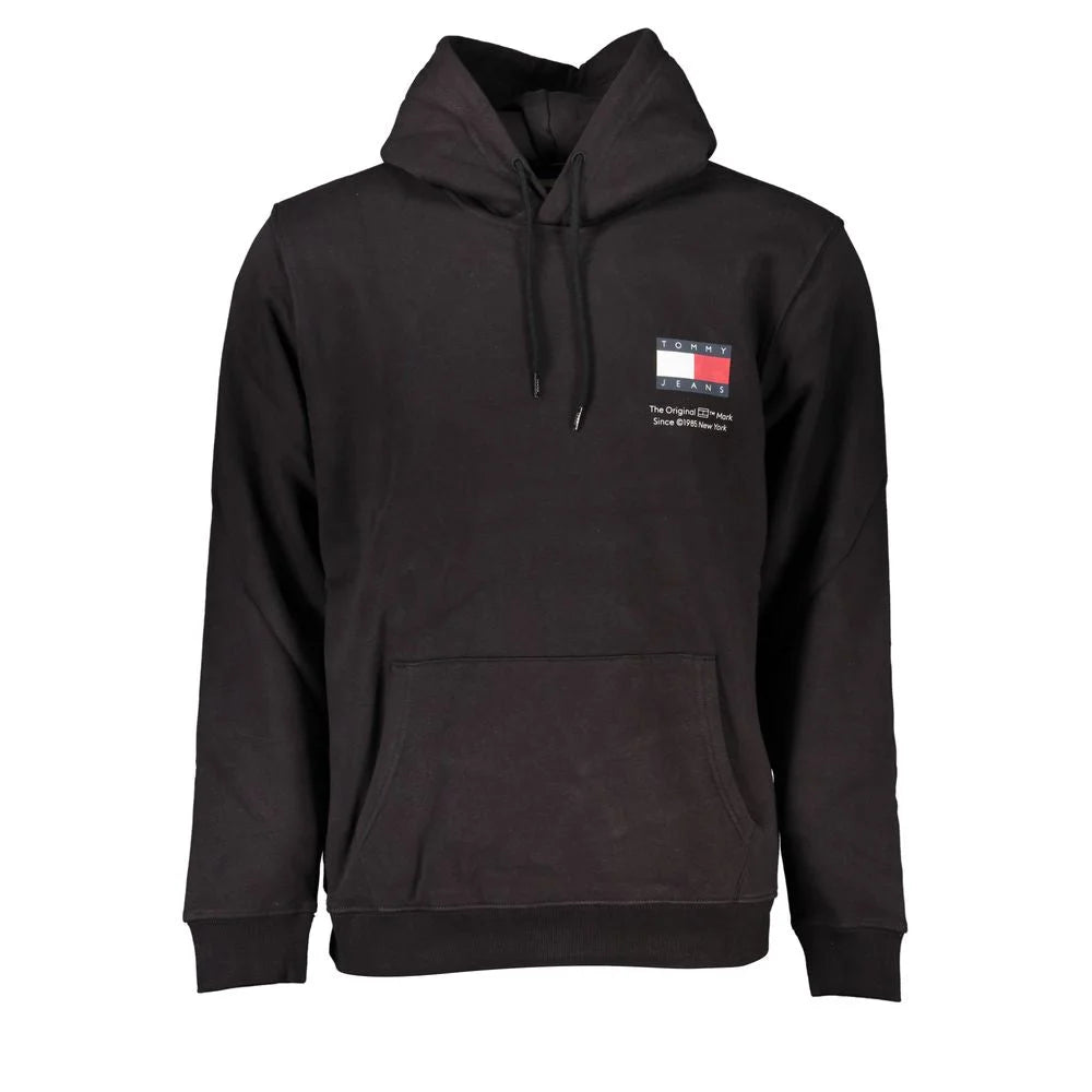 Tommy Hilfiger Black Cotton Men’s Sweater Hoodie - S - Hoodies