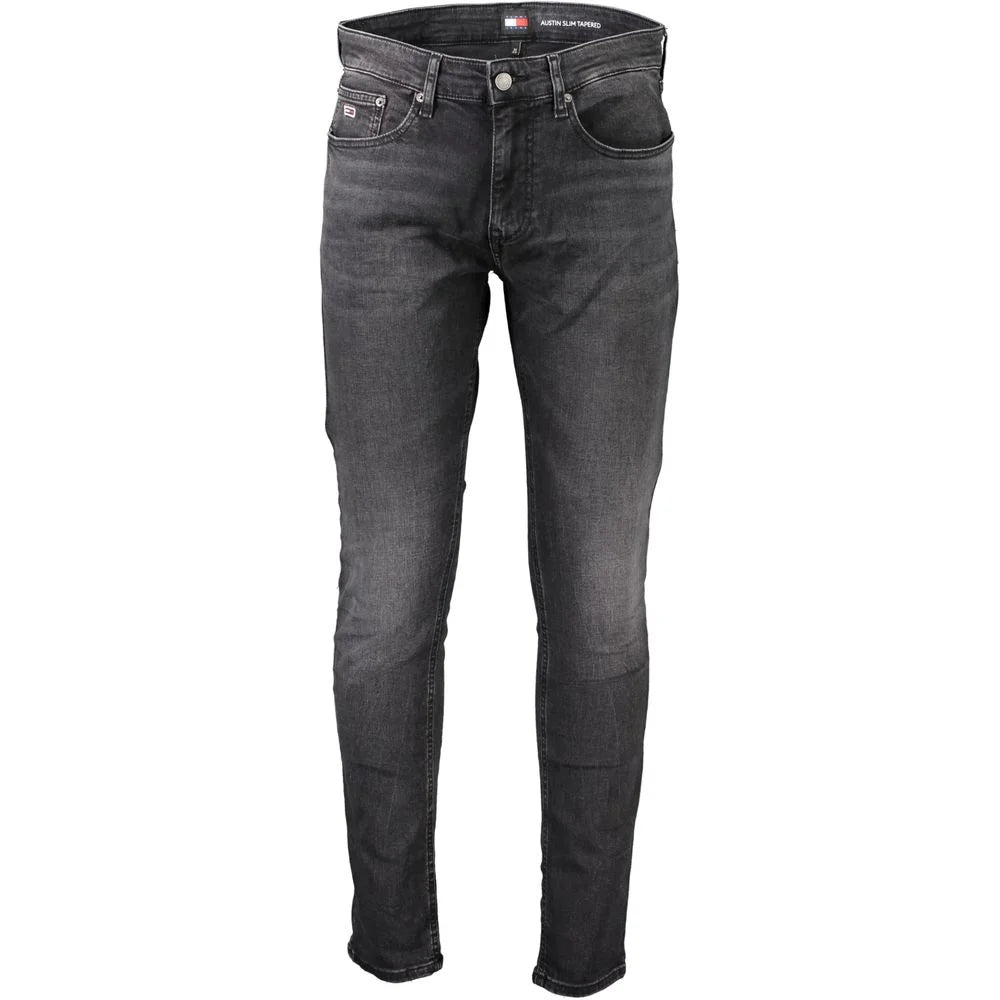 Tommy Hilfiger Black Cotton Slim Men Jeans - W28 | L32 - Jeans