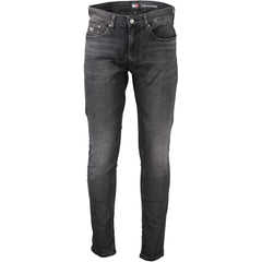 Tommy Hilfiger Black Cotton Slim Men Jeans - W28 | L32 - Jeans