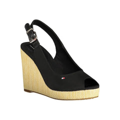 Tommy Hilfiger Black Cotton Women Sandal - Sandals