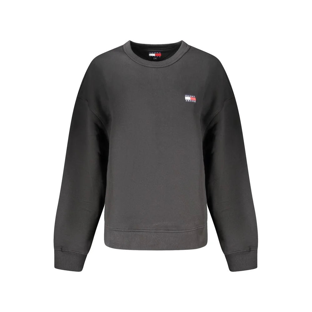 Tommy Hilfiger Black Cotton Women Sweater - Sweatshirts
